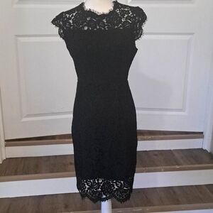MEROKEETY Sleeveless Lace Floral Dress Crew Neck Knee Length  Size: Small NWT